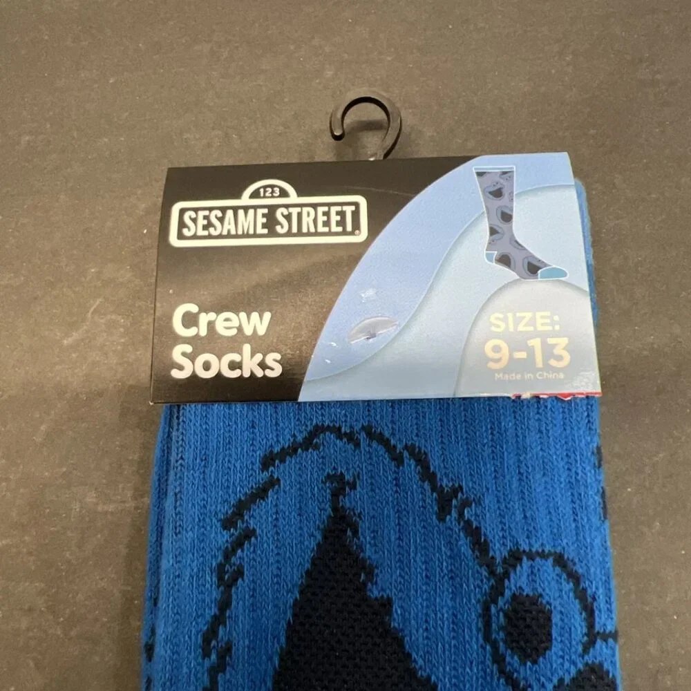 Sesame Street Elmo/Cookie Monster  2-Pair Adult Novelty Crew Socks